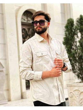 پیراهن آستین بلند کتان کد 1020